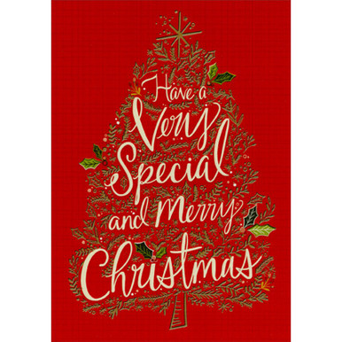 Weihnachtskarte 'Special Couple Trees' Auf Rot – 22,9 X 15,2 Cm (Regal Publishing, UK)