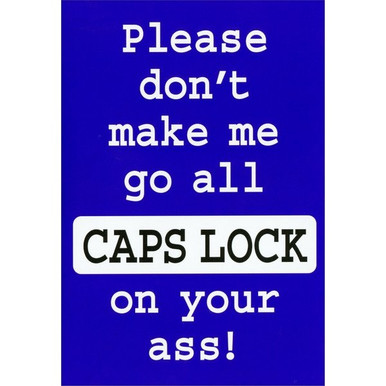 CAPS LOCK Funny / Humorous Birthday Card | PaperCards.com