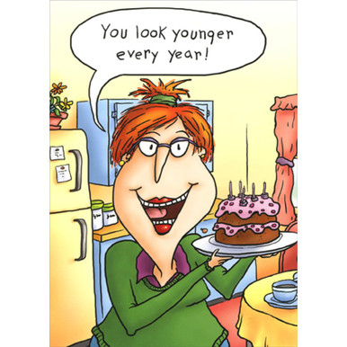 Look Younger Every Year Funny / Humorous Birthday Card | PaperCards.com