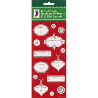 9 Sparkling Icons Foil Christmas Gift Tags with String