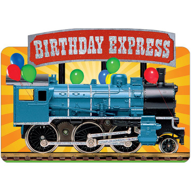 Birthday Express Train Die Cut Foil Birthday Card For Kids ...