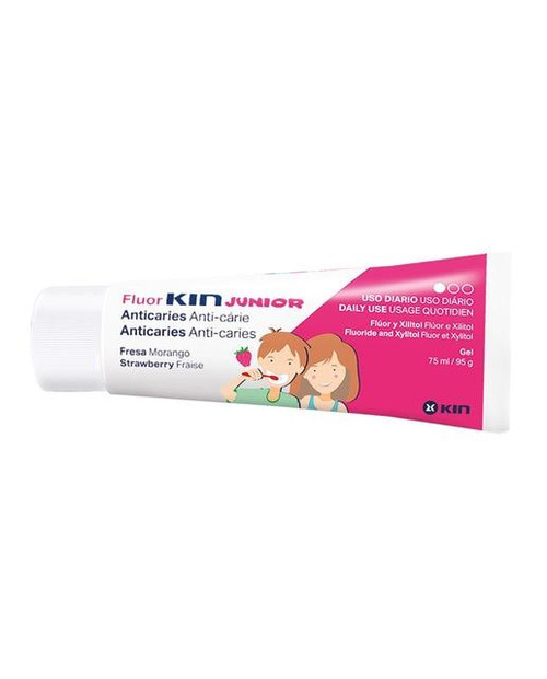Fluorkin gel dentífrico junior fresa 75 mL kin Fluorkin gel dentífrico junior fresa 75 mL kin
