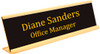 2" x 10" Gold/ Black Desk Plate