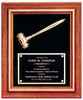 Large Walnut Frame Gavel Plaque w/ Velour