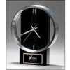 modern design clock with brushed silver bezel