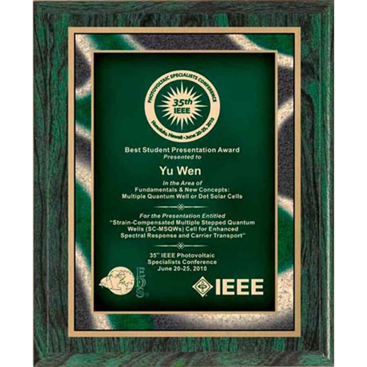 Green Artistic Plaque