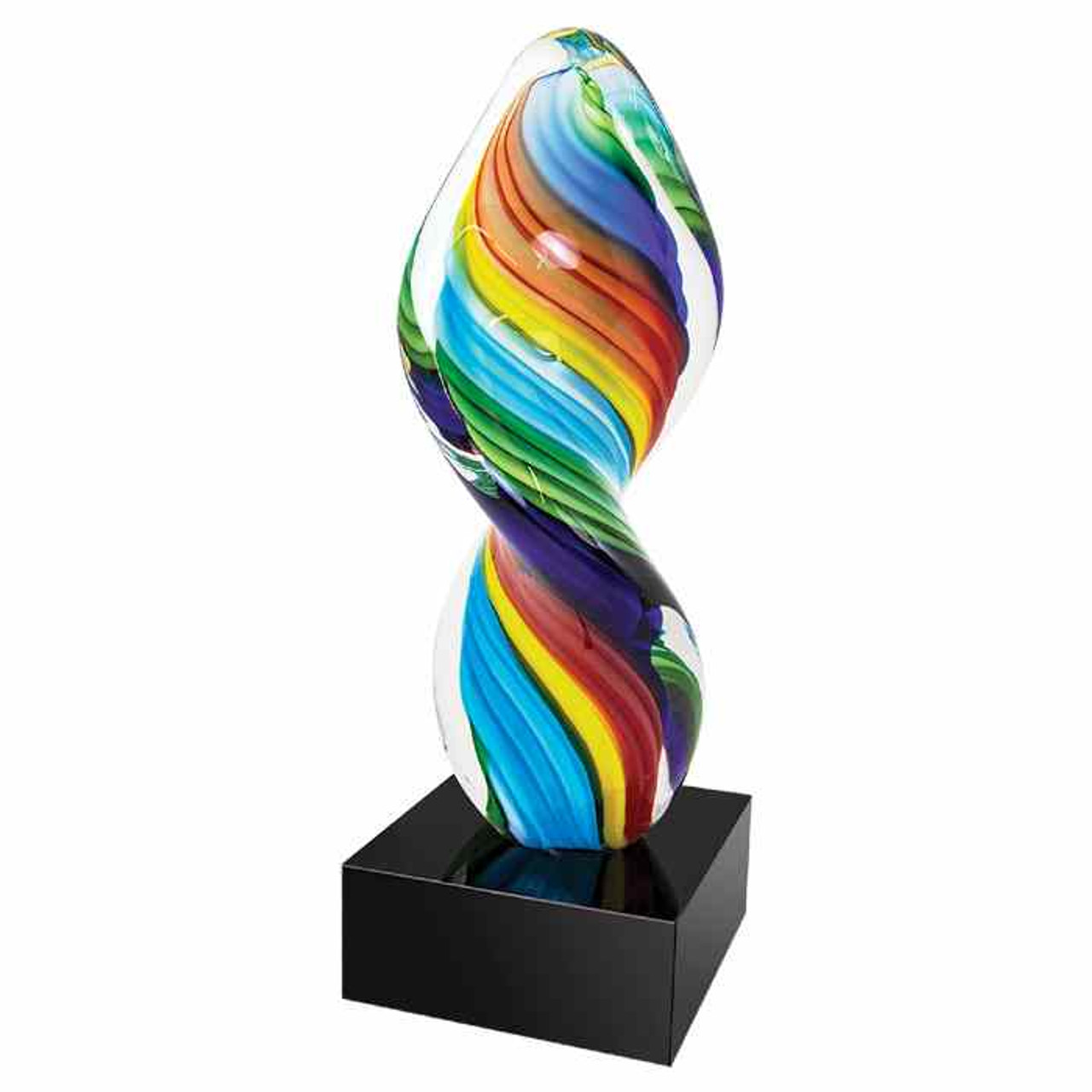 Rainbow Swirl Art Glass