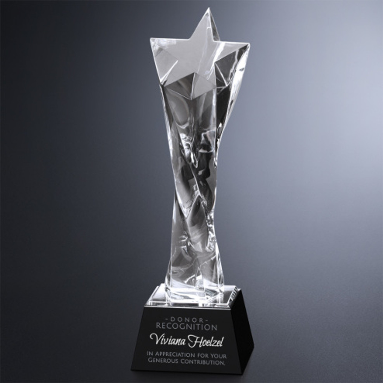 Clear Twisted Star Ruby Award