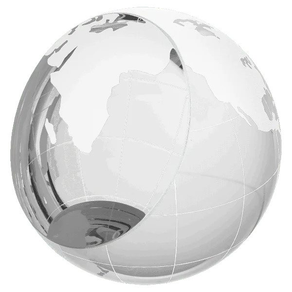 Crystal Globe Paperweight