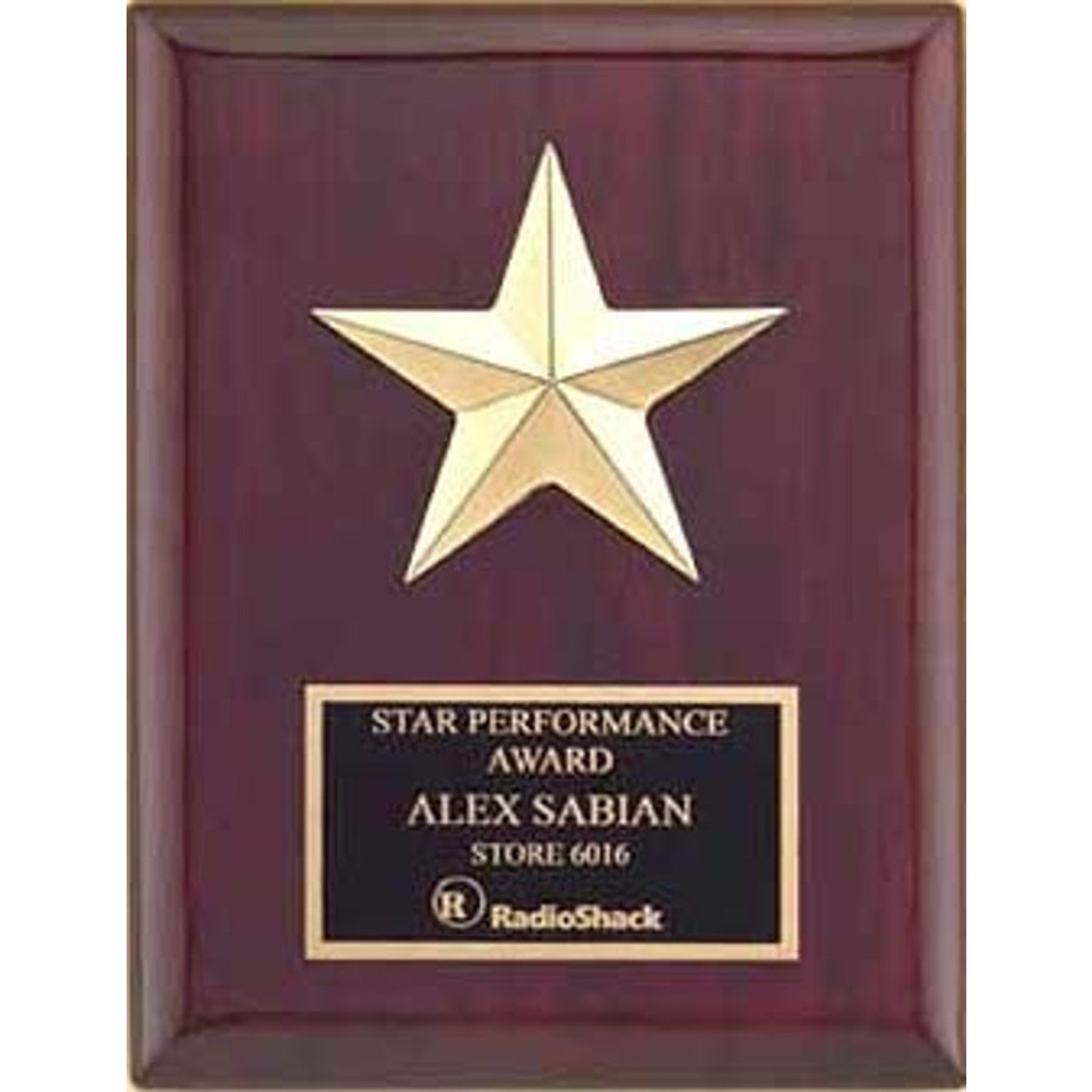 Gabled Points Star Plaque