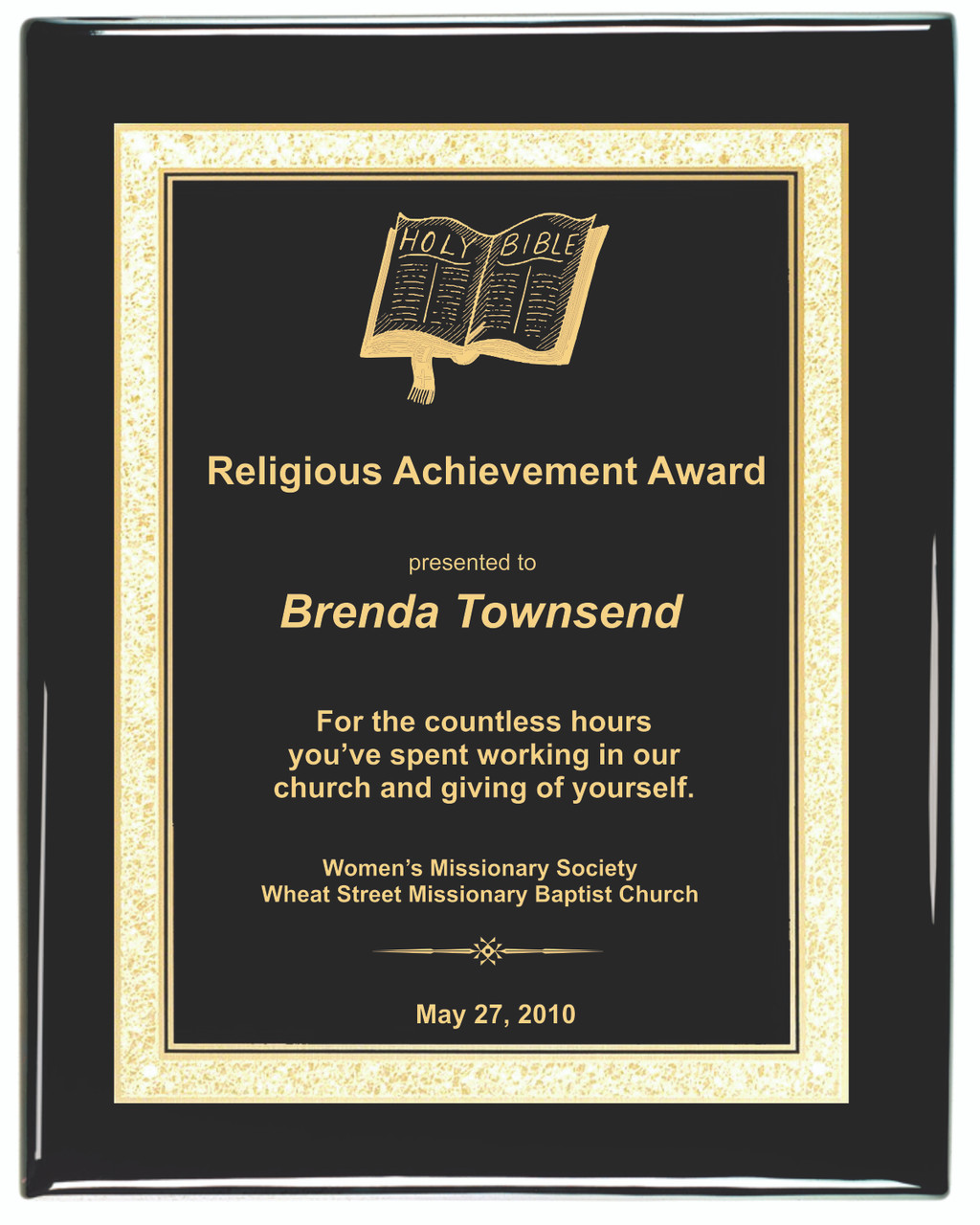 Ebony Bible Religious Plaque Ebony Bible Religious Plaque