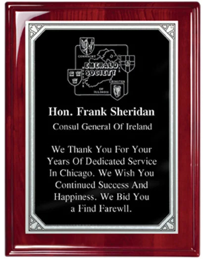 Silver Florentine Rosewood Plaque