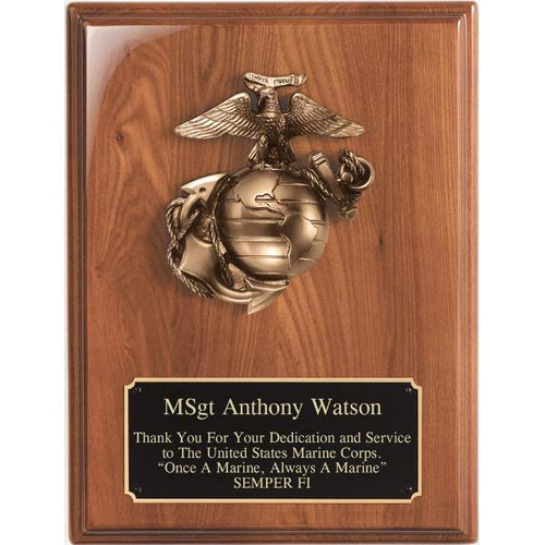 Walnut Marines Retirement Plaque - classicachievements.com