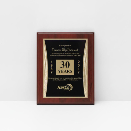 Rosewood Piano Finish Showtime Retirement Plaque