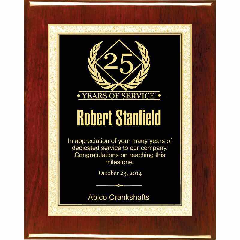 Recognize Long Service Employees with a Years of Service Plaque ...