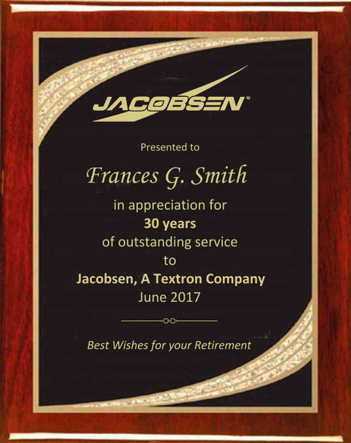 Retirement Plaques | Custom Retirement Plaques