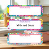 Kawaii Cuties large rectangle write-on labels — reusable waterproof