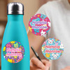 Kawaii Cuties medium round labels — waterproof circle name stickers for kids