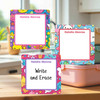 Kawaii Cuties large square write-on labels — reusable waterproof daycare