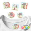 Barnyard Buddies peel and stick clothing labels — clothing stickers for kids made to order