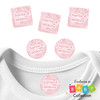 Nursery Toile peel and stick clothing labels for kids — clothing stickers made to order