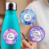 Figure Skating medium round labels — waterproof circle name stickers for kids
