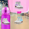 Figure Skating water bottle name labels — custom die-cut waterproof stickers for kids