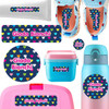 Hearts name labels for daycare — waterproof daycare labels on bottles, sippy cups and lunchboxes