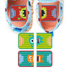 Tear resistant monster mayhem waterproof stickers for babies and toddlers