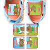 Tear resistant playful puppies waterproof stickers for babies and toddlers
