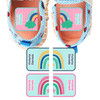 Colorful Rainbows children's labels for daycare — waterproof daycare name labels for bottles and gear