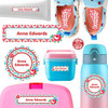 Garden Roses daycare label pack — personalized waterproof stickers for babies and toddlers