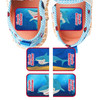 Mighty Sharks children's labels for daycare — waterproof daycare name labels for bottles and gear