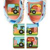 Tear resistant farm tractors waterproof stickers for babies and toddlers