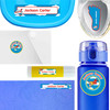 Airplanes waterproof name labels on school supplies — personalized name stickers for kids