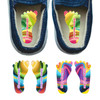 Chromatic Cascades waterproof name labels for school — personalized stickers for kids gear