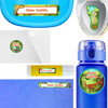 Dinosaurs Roam waterproof name labels on school supplies — personalized name stickers for kids
