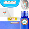 Fishing waterproof labels for kids — name decals and bottle stickers for water bottles and lunchboxes