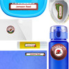 Football waterproof labels for kids — name decals and bottle stickers for water bottles and lunchboxes