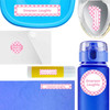 Gingham waterproof name labels on school supplies — personalized name stickers for kids