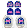 Hearts waterproof starter labels — name decals and labels for backpacks for school and daycare