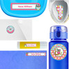 Owls waterproof name labels on school supplies — personalized name stickers for kids
