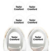 03 Simply White waterproof starter labels — name decals and labels for backpacks for school and daycare
