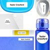 03 Simply White waterproof labels for kids — name decals and bottle stickers for water bottles and lunchboxes