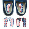 Stars and Stripes waterproof name labels for school — personalized stickers for kids gear