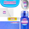 Stripes waterproof labels for kids — name decals and bottle stickers for water bottles and lunchboxes