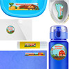 Farm Tractors waterproof labels for kids — name decals and bottle stickers for water bottles and lunchboxes