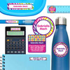 Animal Print Wild Thing waterproof name labels on lunch container, water bottle and school notebook
