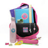 Animal Superheroes school name labels on backpack, water bottle and notebook — pencil labels for pencils and markers included