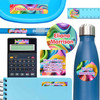 Chromatic Cascades ultimate school labels — waterproof name labels for school on water bottle and lunchbox